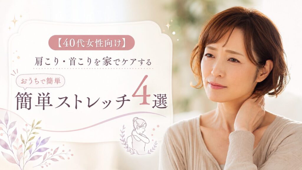 肩こり・首こりを家でケアする簡単ストレッチ