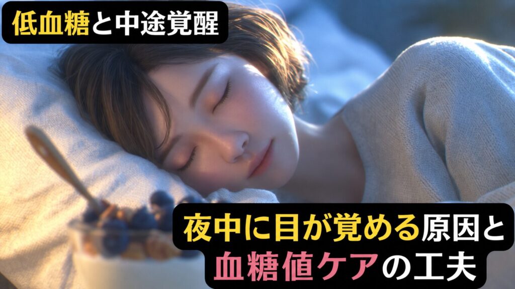 低血糖と睡眠の関係のイラスト