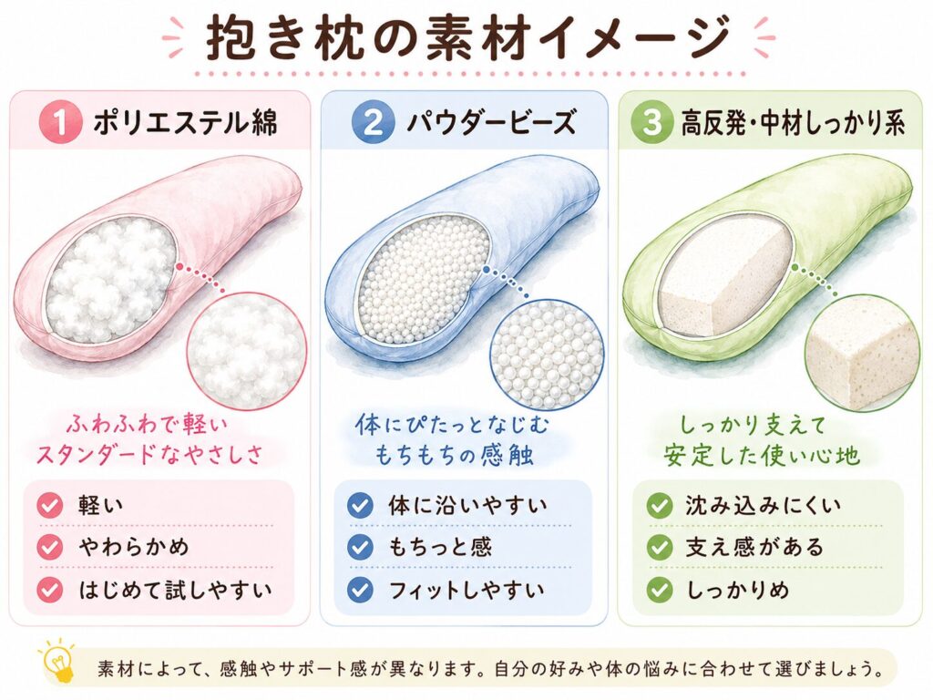 抱き枕素材比較ガイド